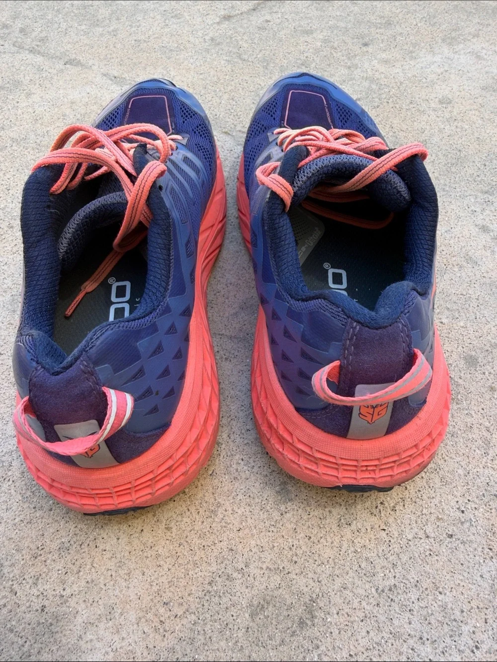 HOKA Speedgoat 2 Women's Purple/Orange Vibram Trail Running Sneakers Size 9